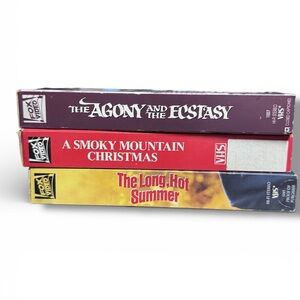 VTG Fox Video VHS Tapes Lot Of 3 Movies Smokey MT Christmas Agony & Summer Dolly
